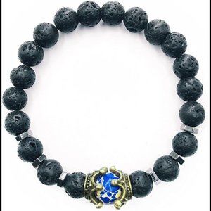 8mm King Queen Crown Distance Couple Bracelets Natural Stone Healing Energy